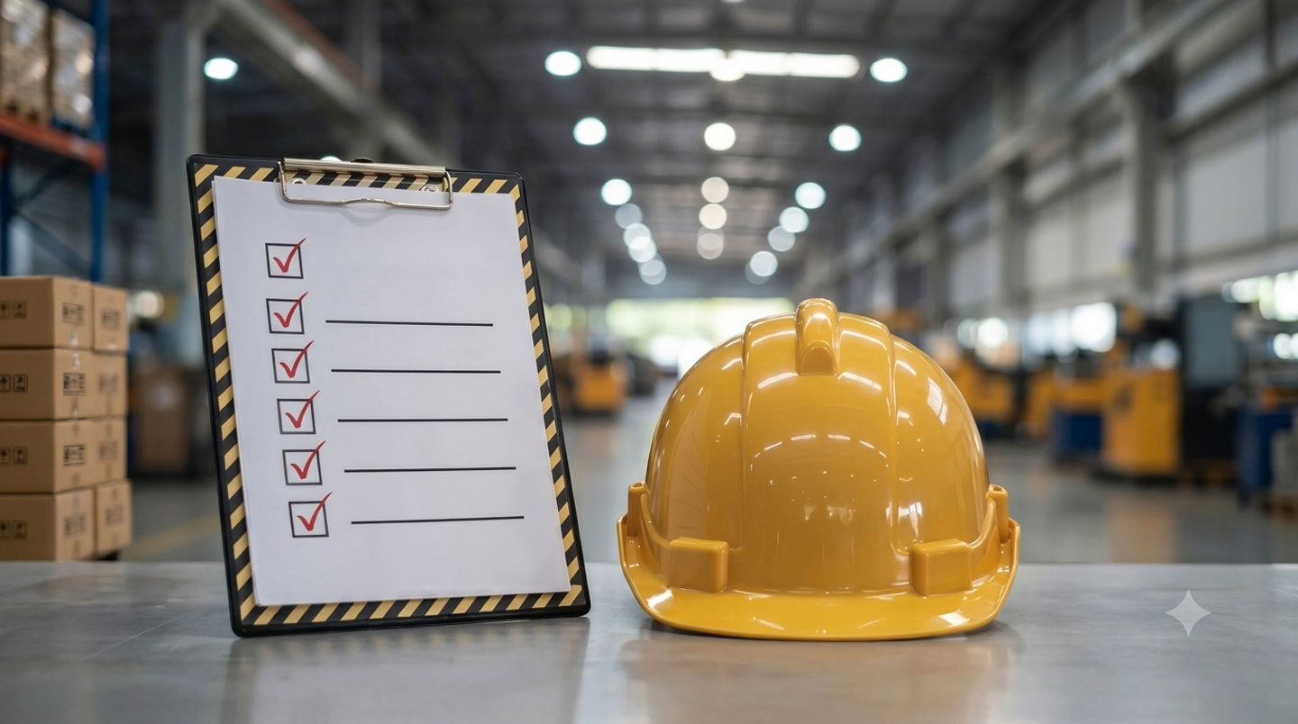 Technicien professionnel vérifiant les documents d'installation et les mesures réglementaires d'une citerne de gaz propane sur site industriel